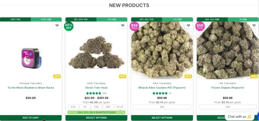 Website before filtering showing inappropriate drug content